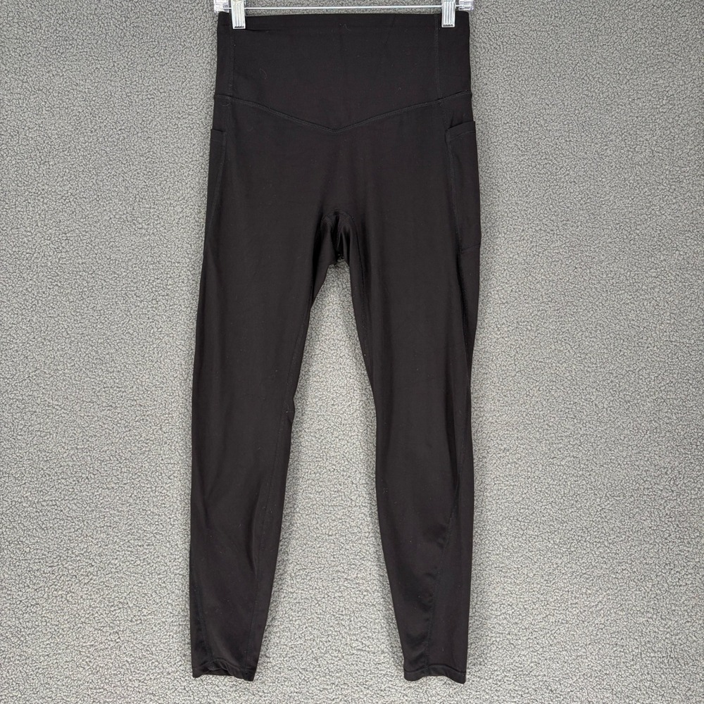 Halara Black High Waisted Full Length Leggings with Pockets Size M